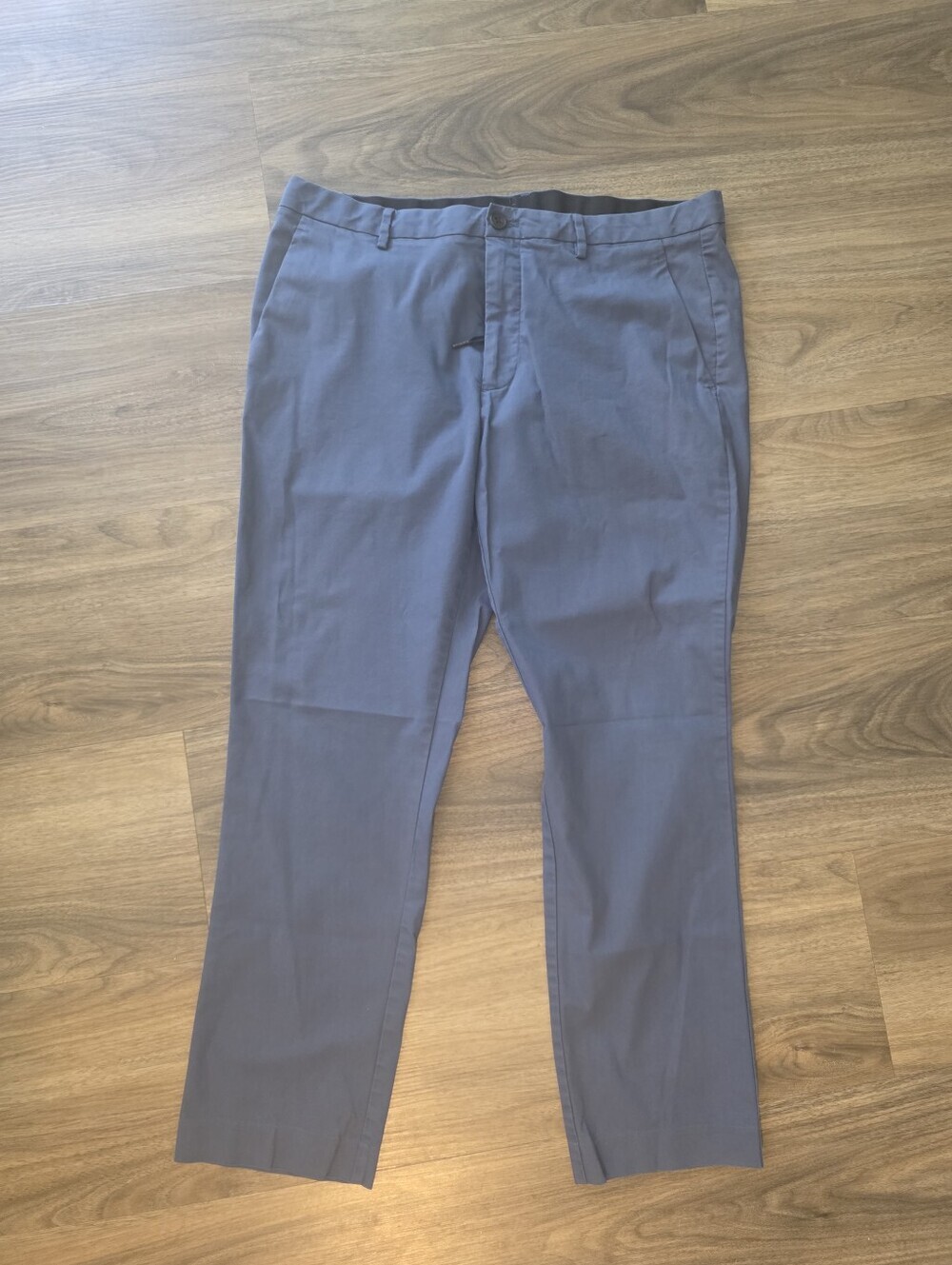 BONOBOS Men's SLIM Classic Straight Fit Dress Pants - Blue